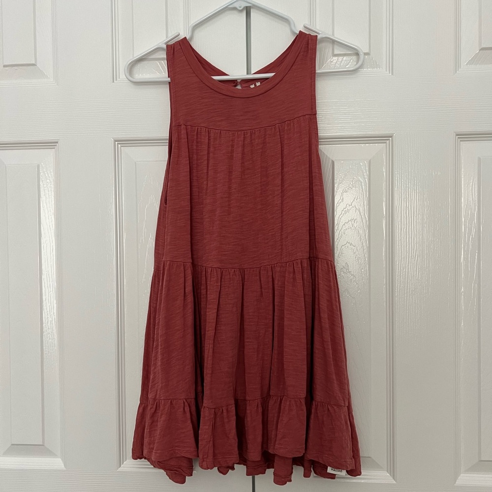 Anthropologie long flowy tank, mauve, XS